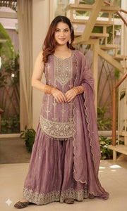 Lavish Purple Embroidered Salwar Suit Design