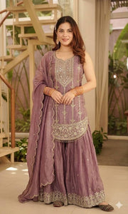 Lavish Purple Embroidered Salwar Suit Design