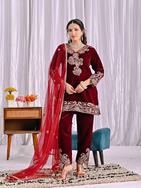 Luxurious Velvet Ensemble for Effortless Style