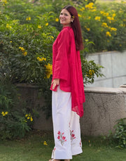 Timeless Style Red and White Ensemble