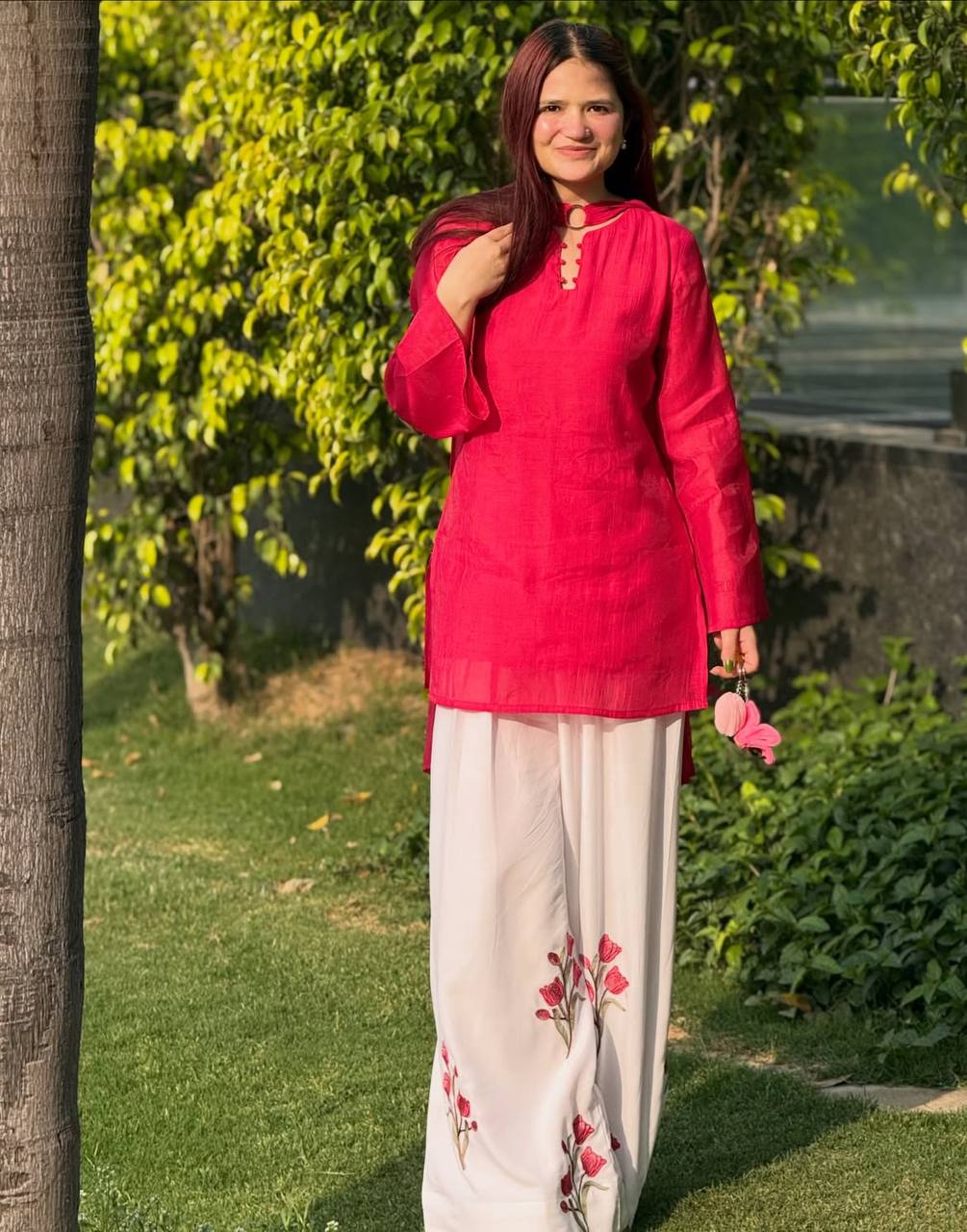 Timeless Style Red and White Ensemble
