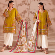 Timeless Mustard Embroidered Suit with Grace