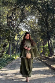 Elegant Green Embroidered Georgette Suit Collection