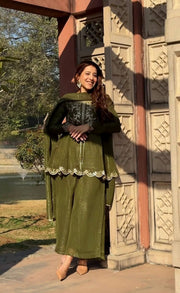 Elegant Green Embroidered Georgette Suit Collection