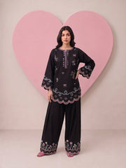Stylish Affection Black Farshi Salwar Embroidered Suit