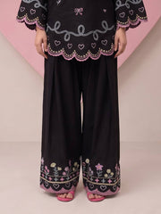 Stylish Affection Black Farshi Salwar Embroidered Suit