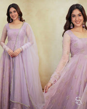 Garden Bloom Pastel Green Anarkali Ensemble