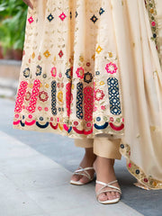 Exquisite Beige Anarkali Suit for Special Occasions