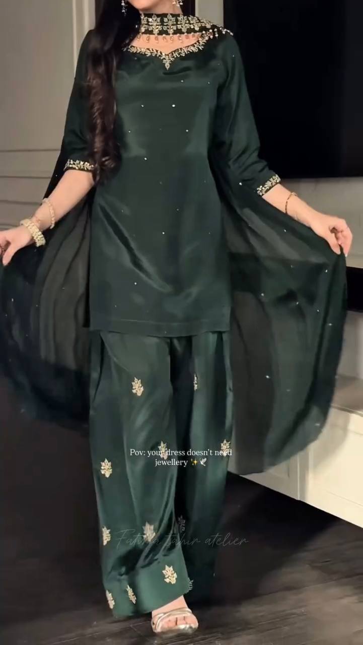 Green Designer Festive Outfit