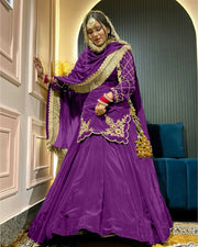 Regal Zari and Stone Embellished Hand work.