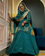 Regal Zari and Stone Embellished Hand work.