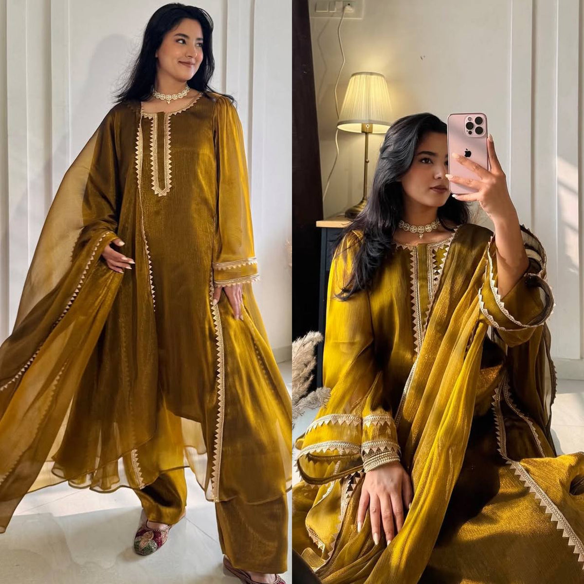 Premium Olive Festive Suit Crafted For Timeless Royal Elegance Always