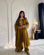Premium Olive Festive Suit Crafted For Timeless Royal Elegance Always