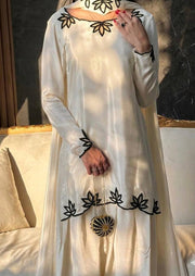 Elegant ivory salwar suit with black embroidery