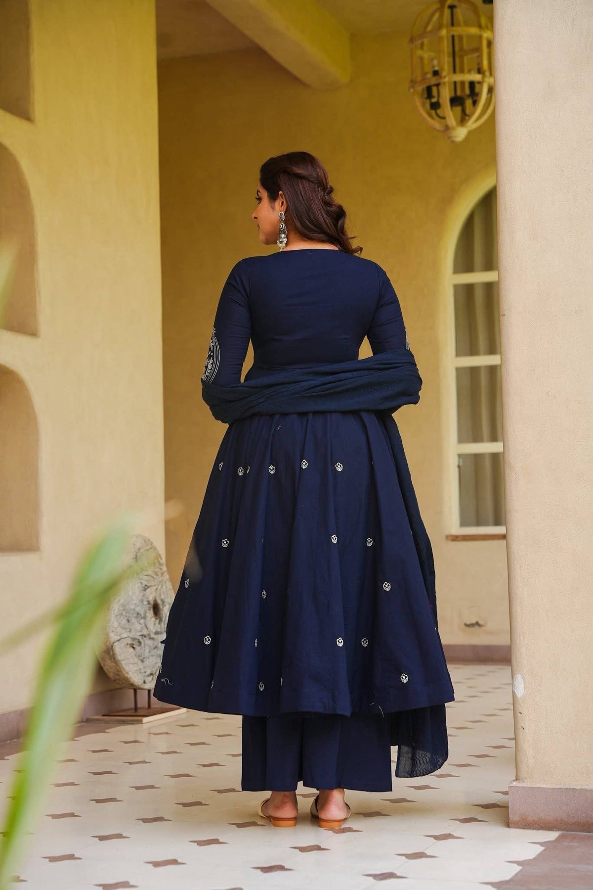 Empowering Elegance in Navy Blue Attire