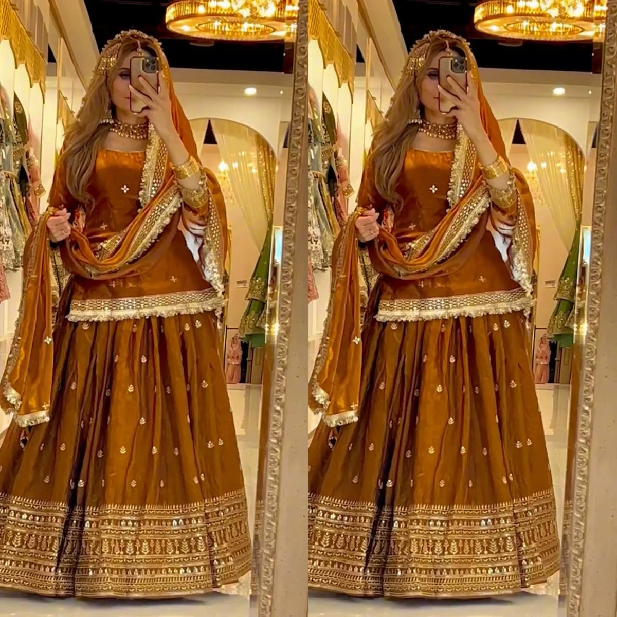 Timeless Beauty in Traditional Selfies