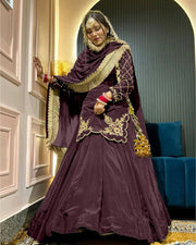 Regal Zari and Stone Embellished Hand work.