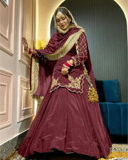 Regal Zari and Stone Embellished Hand work.