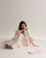 Radiant Charm White and Pink Suit