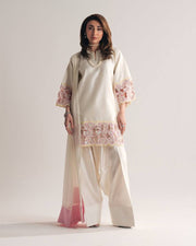 Radiant Charm White and Pink Suit