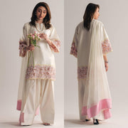 Radiant Charm White and Pink Suit