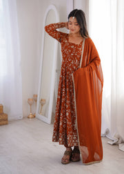 Vibrant Charm Women's  Anarkali Ensemble