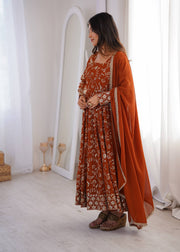 Vibrant Charm Women's  Anarkali Ensemble