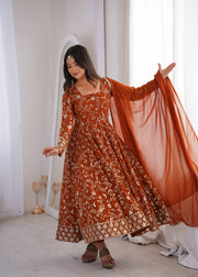 Vibrant Charm Women's  Anarkali Ensemble