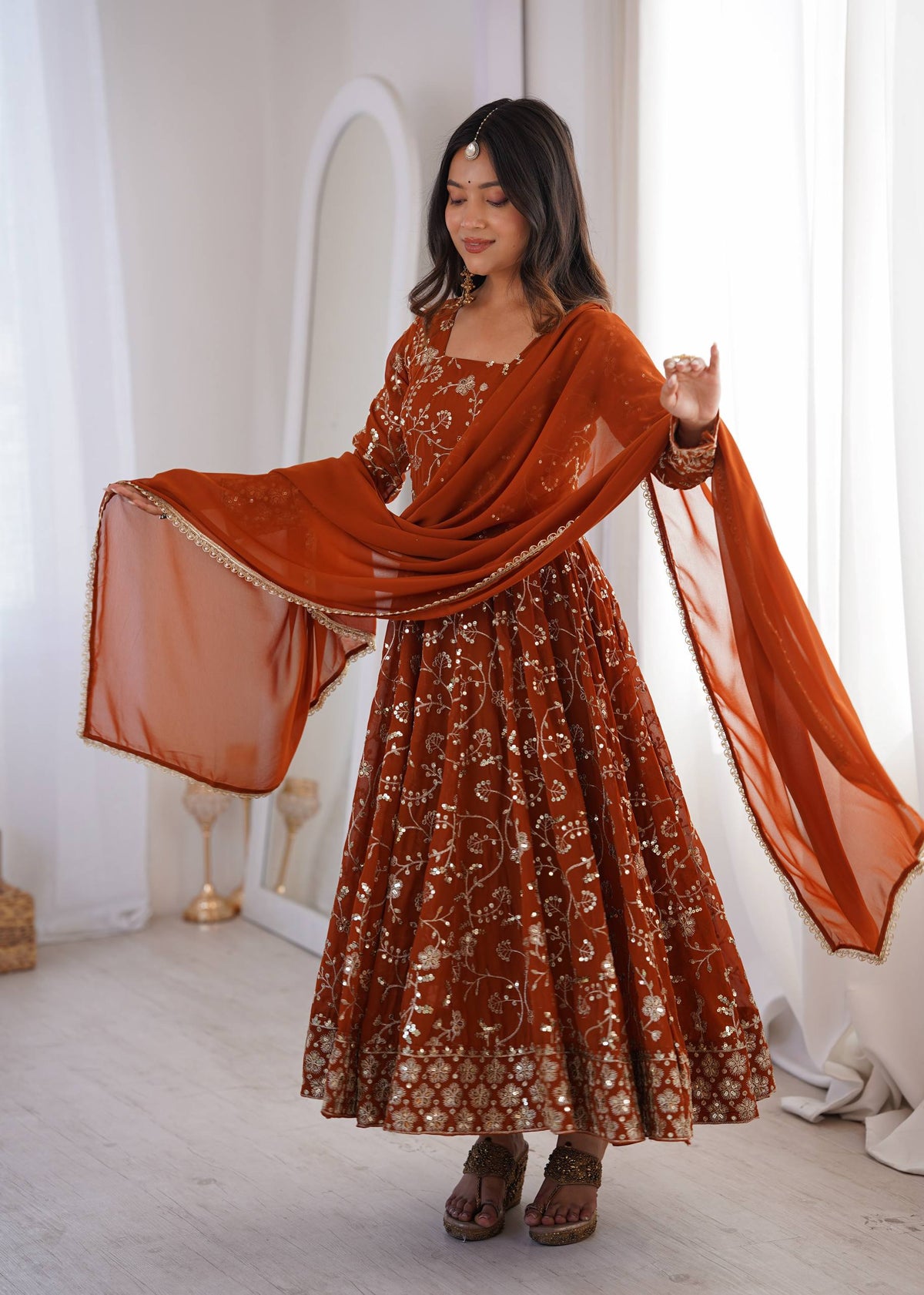 Vibrant Charm Women's  Anarkali Ensemble