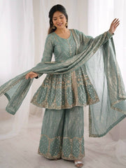Designer Ethnic Peplum Sharara Outfit