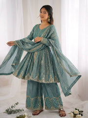 Designer Ethnic Peplum Sharara Outfit