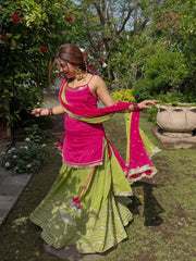 Festive Embroidered Tiered Gota Sharara Set