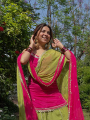 Festive Embroidered Tiered Gota Sharara Set