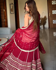 Festive Embroidered Tiered Gota Sharara Set