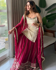 Festive Embroidered Tiered Gota Sharara Set