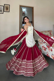 Festive Embroidered Tiered Gota Sharara Set