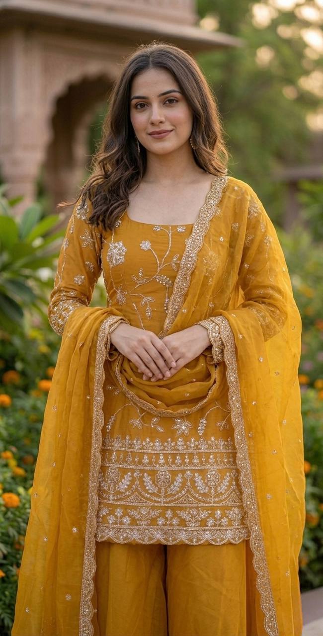 Charming Haldi Ceremony Festive Occasion Wear