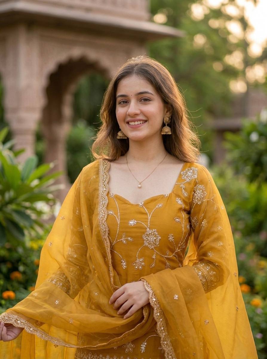 Charming Haldi Ceremony Festive Occasion Wear