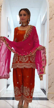 Vibrant Embroidered Punjabi Salwar Suits