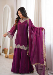 Reflections of Elegance in Wine Attire