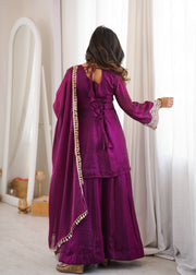Reflections of Elegance in Wine Attire