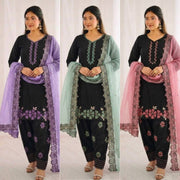 Lavish Heritage Embroidered Suit Set