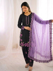 Lavish Heritage Embroidered Suit Set