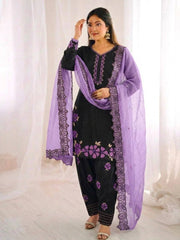 Lavish Heritage Embroidered Suit Set