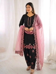 Lavish Heritage Embroidered Suit Set