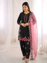 Lavish Heritage Embroidered Suit Set