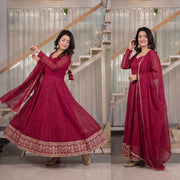 Timeless Beauty in a Red Anarkali