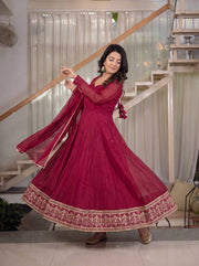 Timeless Beauty in a Red Anarkali