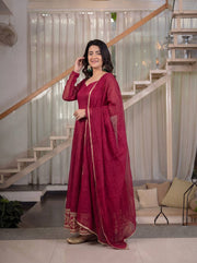 Timeless Beauty in a Red Anarkali