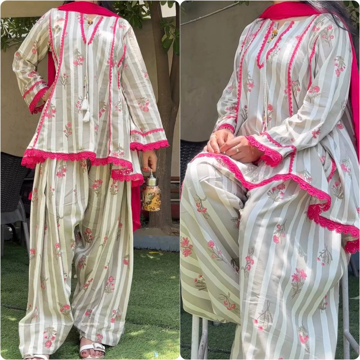 Elegant Stripes Timeless Salwar Suit Style